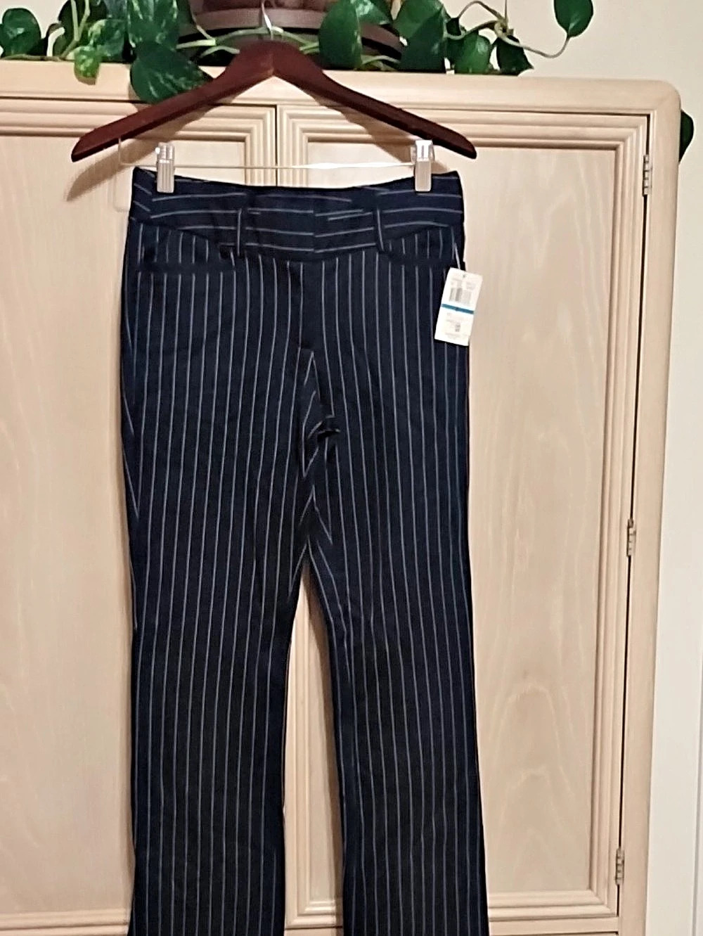 Women's Pinstripe Straight Leg Pants NWT